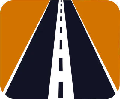 CPR logo of road in blue and orange
